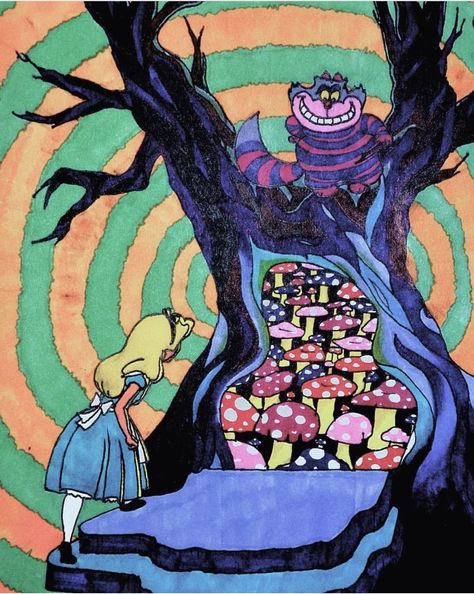 Alice In Wonderland Aesthetic Trippy, Trippy Drawing Ideas Easy, Trippy Drawing Ideas, Alice In Wonderland Paintings, Alice In Wonderland Art, Alice In Wonderland Drawings, Trippy Drawings, Wonderland Tattoo, Drawing Ideas Easy