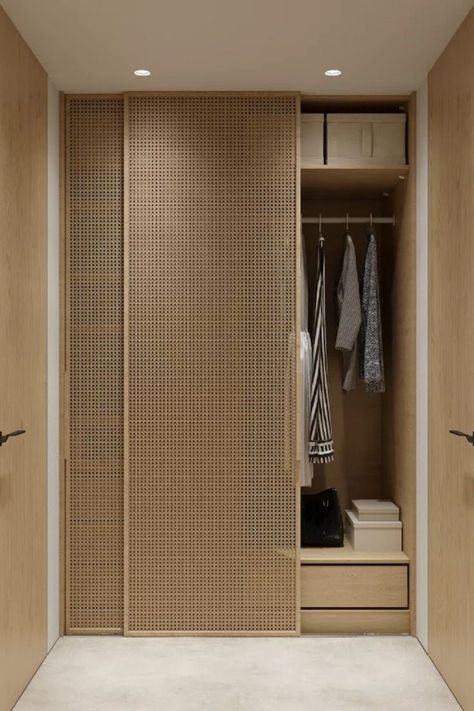 Dold Dörr, Seasonal Room Decor, Bedroom Wardrobe Ideas, Wooden Wardrobe Design, Japandi Bedroom, Open Closet, Wardrobe Designs, Bedroom Cupboard Designs, Wardrobe Interior Design