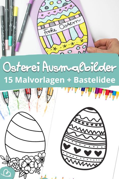 Ostereier Ausmalbilder Diy And Crafts, Kindergarten, Pins