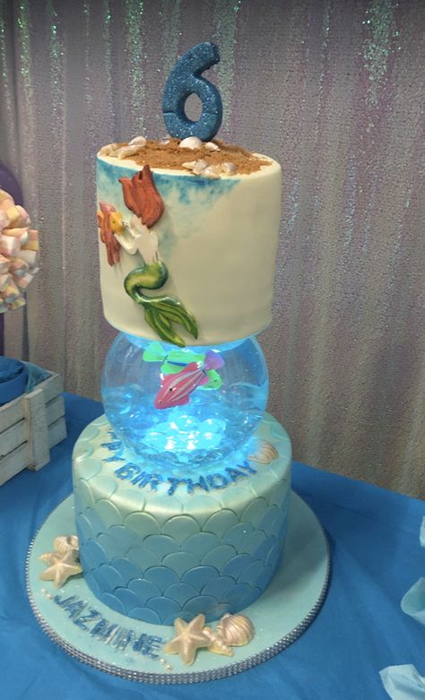 Unique Mermaid Cake, Ocean Themed Cakes Mermaid Birthday, Chocolate Birthday Cake Kids, Under Water Cake Sea Theme, Mermaid Sheet Cake Ideas Under The Sea, Under The Sea Fondant Cake, Under The Sea Birthday Cake Buttercream, Decor Tort, Ocean Cake