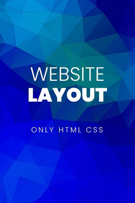 Simple Website Layout using HTML CSS Simple Website Layout, Html Layout, Css Basics, Simple Website, Website Layout, Html Css, Business Website, To Create, Wordpress