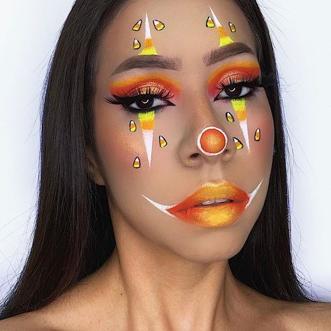 Candy Corn Makeup Ideas, Candy Corn Makeup Halloween, Candy Corn Makeup Look, Candy Corn Makeup, Candy Corn Costume, Witch Makeup, Halloween Eye Makeup, Halloween Eyes, Halloween Inspo