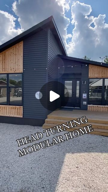 Chance’s Home World on Instagram: "👁️👁️The “Jade Tree” modular home built by Ritz Craft Homes! This prefab house is a eye-catcher! This show model is close to 1,700 and located at Clear Creek Homes in Bloomington, Indiana. WATCH THE FULL TOUR FOR ALL THE INFO, link in bio! #modularhome #modularhouse #prefabhome #prefabhouse #housetour #newhome #realestate #house" Unique Prefab Homes, Compound Homes Design, Modern Double Wide Mobile Homes, Modular Home Exterior Ideas, Prefab Home Addition, Prefab Addition To Home, Remodel Outside Of House, Luxury Double Wide Mobile Homes, Modular Home Renovations