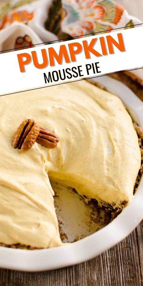 Pumpkin Mousse Pie Vegan Pumpkin Dessert Recipes, Vegan Pumpkin Dessert, Pumpkin Recipes Vegan, Pumpkin Moose, Pumpkin Mousse Pie, Autumn Sweets, Best Pumpkin Recipes, Pumpkin Dessert Recipes, Pumpkin Spice Waffles