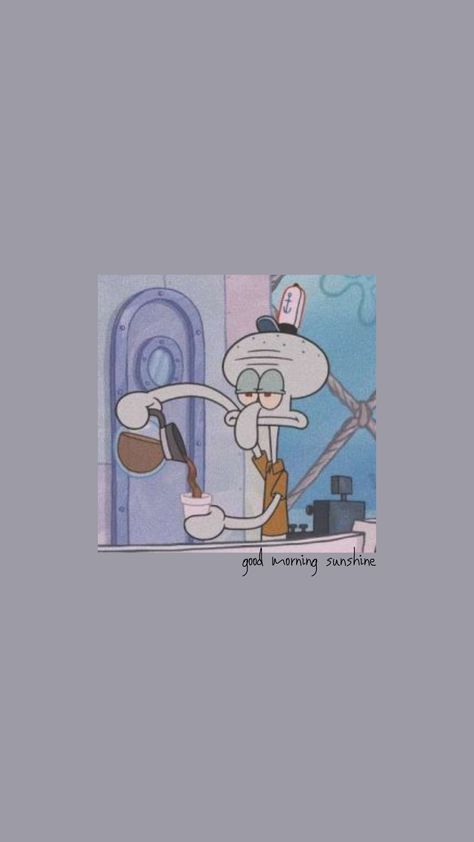 Cute Coffee Wallpaper Iphone, Coffee Lockscreen Aesthetic, Aesthetic Squidward, Coffee Lockscreen, Coffee Good Morning, Coffee Wallpaper Iphone, Iphone 7 Plus Wallpaper, 100 Aesthetic, Animation Movies