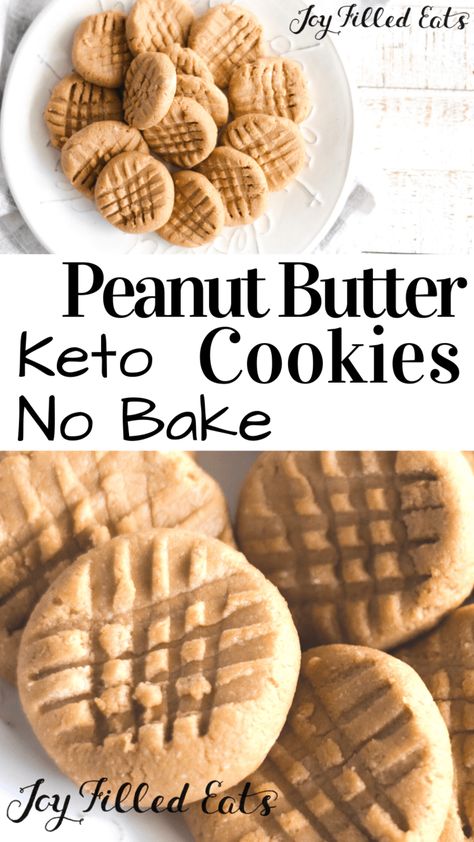 Healthy Peanut Butter Balls, Peanut Butter No Bake Cookies, Galletas Keto, Making Peanut Butter, Keto Peanut Butter Cookies, Classic Peanut Butter Cookies, Keto Peanut Butter, Postre Keto, Peanut Butter No Bake