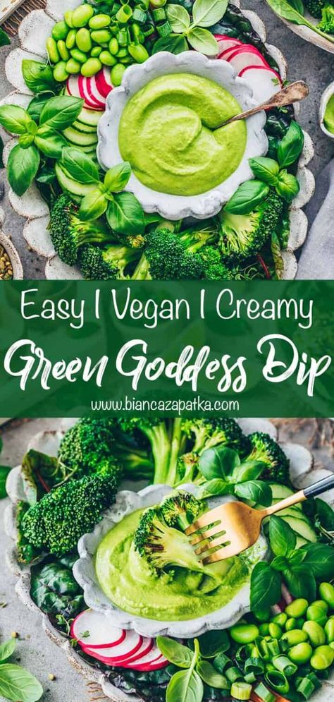 Veggies Bowls, Veggie Sauce, Goddess Dressing Recipe, Green Goddess Dip, Tahini Dressing Recipe, Tahini Dip, Vegan Dips, Salad Cream, Vegan Salad Dressing