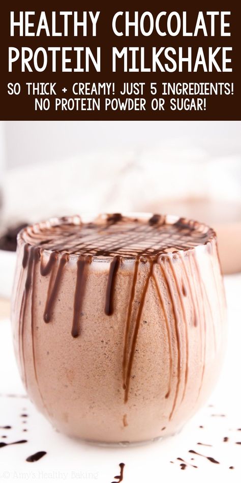 Healthy Chocolate Milkshake Recipe, Cookies And Cream Protein Shake, Oreo Protein Shake, Healthy Chocolate Milk, Healthy Chocolate Milkshake, Cookies And Cream Protein, Healthy Chocolate Shakes, Healthy Milkshake Recipes, Chocolate Shake Recipe