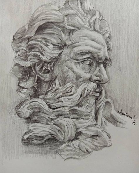 Zeus study in pencil ✏️ #sketches #sketchbook #draw #drawing #zeus #blackandwhite #pencildrawing #pencilsketch #art #pencilart #portrait… Greek Gods Drawings Pencil, Greek God Sketch, Zeus Drawing, Greek Drawings, Poseidon Drawing, Mythology Wallpaper, Roman Drawings, Zeus Art, Viking Drawings