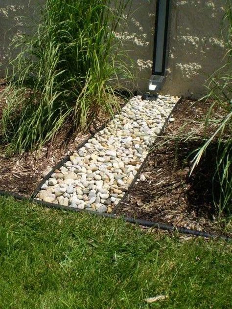 Landscape Drainage, Yard Drainage, Drainage Solutions, Rain Garden, Landscaping With Rocks, Lawn And Garden, Backyard Landscaping Designs, Tiny Homes, Rock Garden