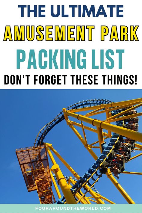 Planning a trip to a theme park is always exciting, but you don't want to forget anything important! After all, amusement park prices aren't the friendliest on your wallet! This theme park packing list will help make sure your day of fun is enjoyable and stress-free, with all the essentials sorted for a day of thrills. Amusement Park List, Amusement Park Packing List, Theme Park Packing List, Mini First Aid Kit, Disneyland Tips, Winter Bucket List, Tokyo Disneyland, Planning A Trip, Packing Tips For Travel