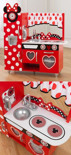 I love this Minnie Mouse Kitchen! Minnie Mouse Kitchen Playset, Kidkraft Kitchen Makeover, Disney Frozen Bedroom, Minnie Toys, Minnie Mouse Kitchen, Frozen Bedroom, Candy Sushi, Minnie Mouse Toys, Christmas Lists