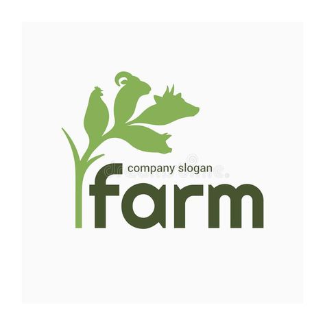 Farm logo with animals. Label for agricultural animals, natural farm products vector illustration Farm Logo Inspiration, Farmers Market Logo, Desain Merek, Logistics Design, Farm Logo Design, Cow Logo, Chicken Logo, Farm Products, Agriculture Logo