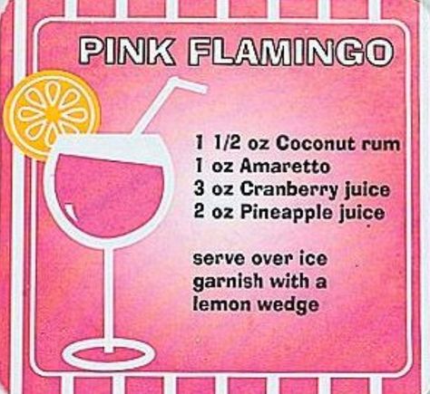 Pink Flamingo Drink, Flamingo Friday, Flamingo Cocktail, Flamingo Drink, Cocktail Drinks Alcoholic, Mixed Drinks Alcohol, Yummy Alcoholic Drinks, Liquor Drinks, Boozy Drinks