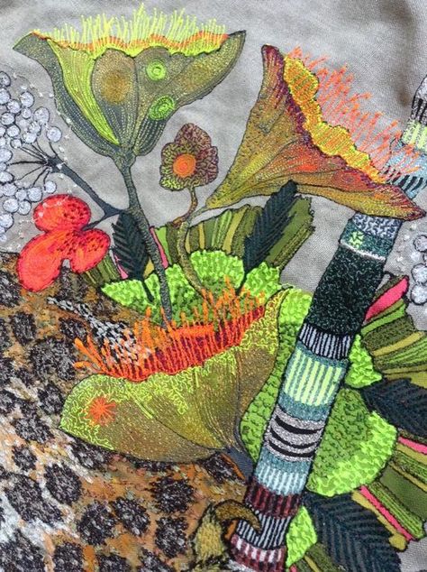 Textile Art Embroidery, Diy Event, Contemporary Embroidery, Free Motion Embroidery, Embroidered Art, Textile Fiber Art, Thread Painting, Creative Embroidery, Stitching Art