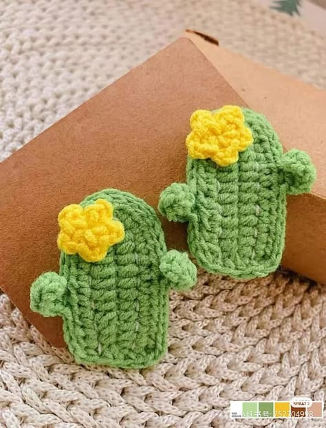 crochet pattern cactus hairpin.. crochet pattern cactus hairpin. crochet pattern cactus hairpin. Crochet Hairpin Pattern, Hairpin Crochet Pattern, Hairpin Crochet, Crochet Cake, Quick Crochet Projects, Crochet Box, Crochet Hair Clips, Crochet Brooch, Flower And Leaves