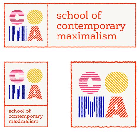 Katty Huertas - COMA · Imaginary Art School Branding Student Association Logo, Private School Branding, School Branding Design, School Graphics, School Brand Identity, Art School Logo, Education Logos, Fine Art Branding, Art Club Logo