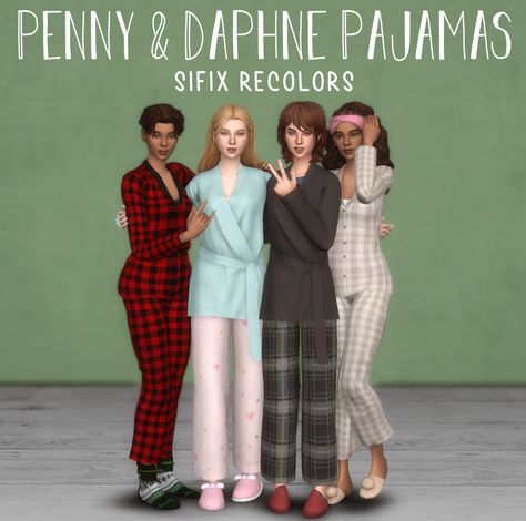 Sims 4 Pajamas Cc, Sims Costume, Sims Family, Sims 4 Cas Mods, Cozy Sleepwear, The Sims 4 Packs, Sims 4 Mm Cc, Sims 4 Expansions, Sims 4 Cc Folder