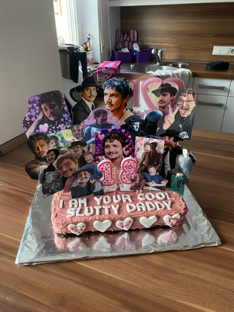 Pedro Pascal Birthday Cake, Pedro Pascal Cake, Pedro Pascal Birthday, Pedro Pascal Poster, Celebrity Cake, Crush Cake, Cake Smash Inspiration, Its My Bday, 17 Birthday Cake