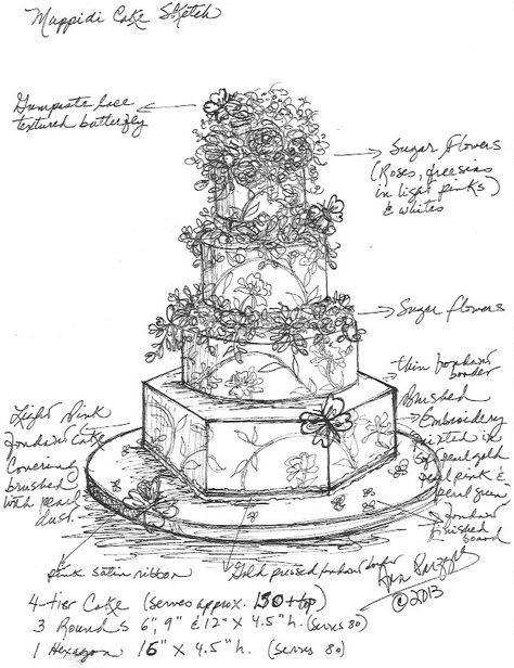 Wedding Cake Drawing, Cake Sketch, Oval Cut Diamond Rings, Cake Drawing, Host Dinner Party, Vogue Wedding, Custom Wedding Cakes, Fairytale Wedding, Wedding Bells