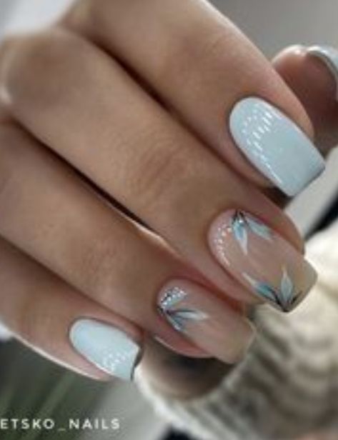 Cute Summer Nails, Manicure Nails, Short Acrylic Nails Designs, Minimalist Nails, Dream Nails, Wedding Idea, Classy Nails, Pretty Acrylic Nails, Floral Nails