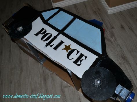 cardboard box cop car | Chief Domestic Officer: Cardboard box Police Car Cardboard Vehicles, Kindy 500, Bike Parade, Car Costume, Cardboard Box Car, Cardboard Creations, Police Party, Police Man, Box Cars