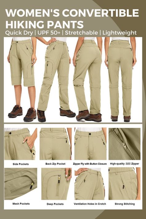 Khaki Hiking Pants Outfit, Safari Pants Women, Safari Clothing For Women, Hiking Pants Outfit, Womens Hiking Pants, Safari Clothes, Best Hiking Pants For Women, Outdoor Outfits, Safari Outfits