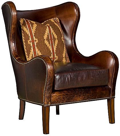 King Hickory Plaid Wingback Chair, Wingback Chair Living Room, Leather Wing Chair, Leather Wingback Chair, Wing Chairs, Leather Wingback, Hickory Furniture, Chair Living Room, Bookcase Decor