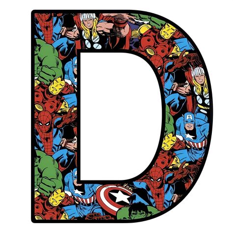 Marvel Letters Superhero Alphabet, Super Hero Letters, Superhero Alphabet, Superhero Letters, Avengers Room, Avengers Theme, New Birthday Cake, Super Hero Theme, Spiderman Birthday Party