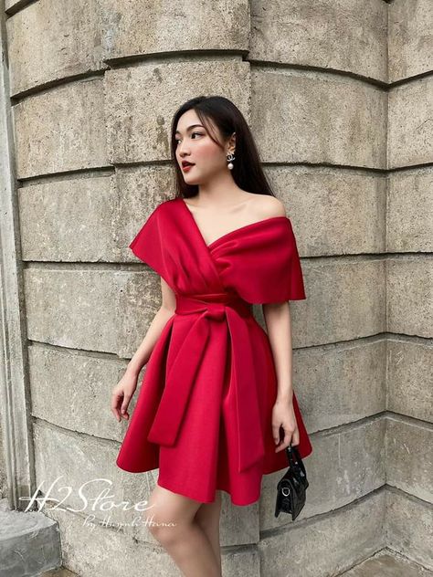 Korean Simple Outfits, Son Zeng, Outfit Clubwear, Stitch Dress, Red Dresses Classy, Short Party Dress, Trendy Outfits For Teens, Beautiful Dress Designs, Stylish Dresses For Girls