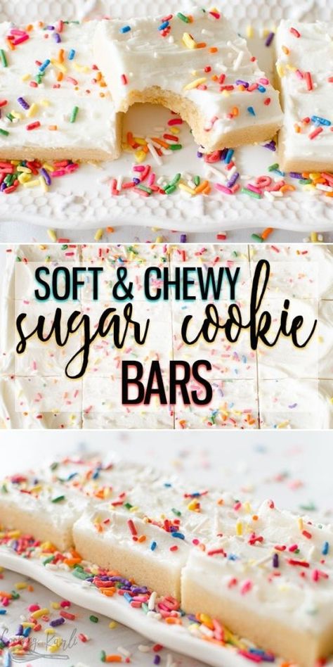 Cut Cookies, Sugar Cookie Bar Recipe, Cooking With Karli, Averie Cooks, Bread Cheese, Sugar Cookie Bars, Brownie Desserts, Vanilla Buttercream Frosting, Easy Cheese