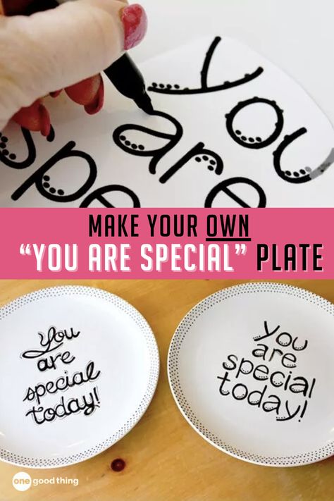 DIY Customised Giving Plates | Easy DIY Gifts Simple Diys, One Good Thing By Jillee, Red Plates, Forever Gifts, Easy Diy Gifts, You Are Special, Making Memories, Special Moments, Tea Lover