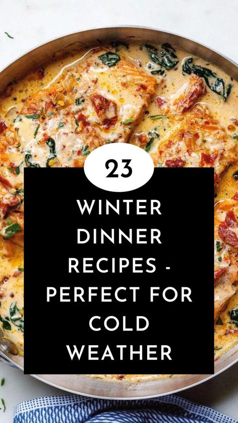 Winter Dinner Recipes Quick Winter Dinner Recipes, Easy Dinner Ideas For Two, Chicken With Veggies, Dinner Ideas For Two, Winter Lunch, Winter Dinner Party, Winter Meals, Winter Warmers Recipes, Cold Weather Food