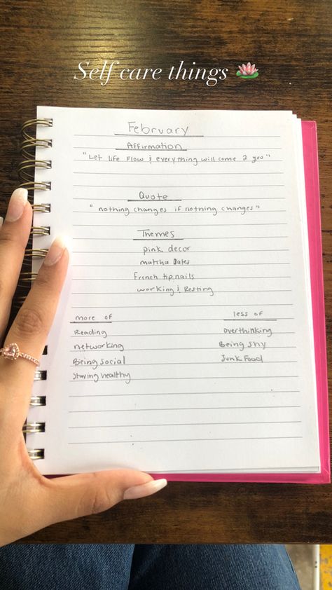 Writing this months goals and affirmations ✨ Writing Down Goals Aesthetic, Writing Goals Aesthetic, Writing Goals, Monthly Goals, Pink Decor, Be Yourself Quotes, Self Care, Affirmations, Writing