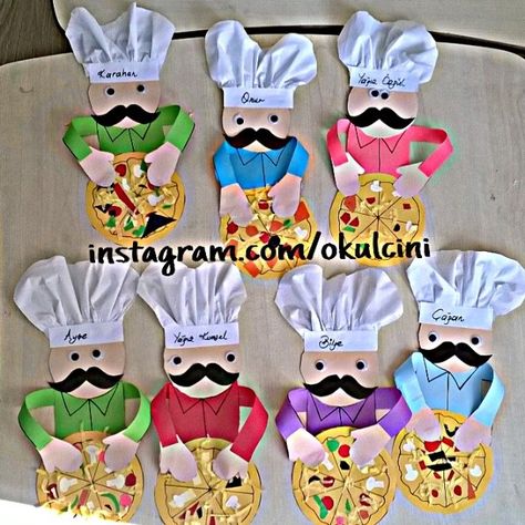 Chef craft idea for kids | Crafts and Worksheets for Preschool,Toddler and Kindergarten Community Helpers Preschool Crafts, Community Helpers Crafts, Community Helpers Preschool Activities, Cooking Theme, Italy For Kids, Community Helpers Theme, Community Helpers Preschool, Chef Craft, Restaurant Themes