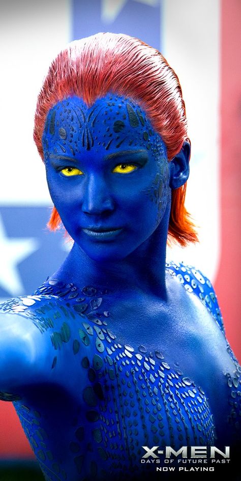 Jennifer Lawrence as Mystique in X-men: Days of Future Past. Mystique Xmen, Mystique Marvel, Xman Marvel, Days Of Future Past, Man Movies, X Man, Marvel X, Marvel Dc Comics, Xmen