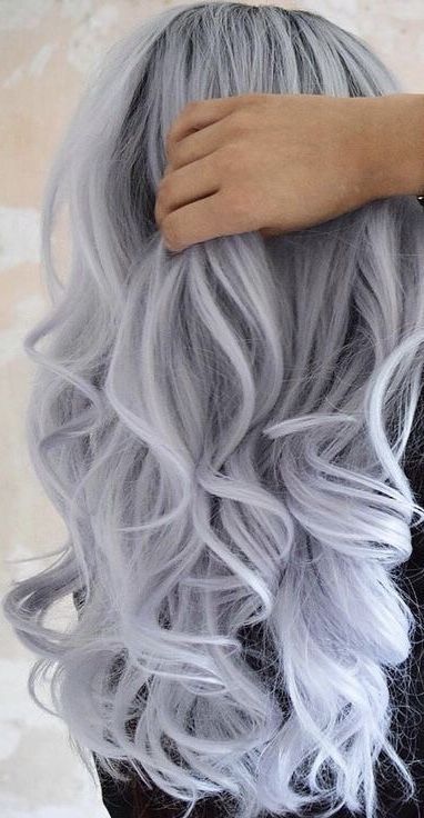 Platinový Blond, Ice Blue Hair, Silver Hair Color, Silver Blonde, Long Gray Hair, Pinterest Hair, Hair Color Highlights, Grey Hair Color, Pastel Hair