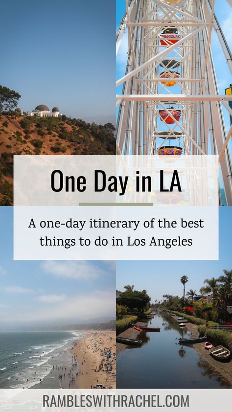 A one-day itinerary of the best things to do in LA when you only have 24 hours. From the beach to the hills, enjoy one awesome day in Los Angeles! Los Angeles In A Day, Los Angeles Bucket List Things To Do, San Diego To Los Angeles Road Trips, La Day Trips, 1 Day In La, 3 Days In Los Angeles, One Day In Los Angeles, Things To Do La, Things To Do In Los Angeles