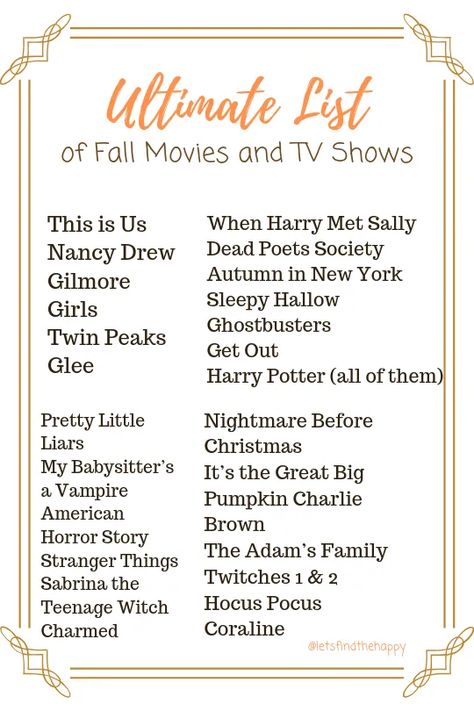 Top Halloween Movies, Sally Movie, Fall Movies, Fall Tv Shows, Halloween Movies List, The Fall Movie, Fall Tumblr, Movie Decor, Fall Tv