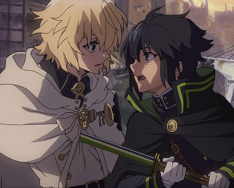 Mika And Yu, Saori Hayami, Mikaela Hyakuya, Broken Wings, Seraph Of The End, Owari No Seraph, Anime Book, Art Base, Dark Fantasy