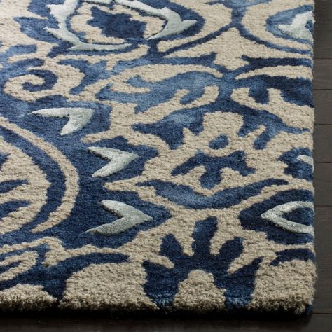 SAFAVIEH Handmade Dip Dye Rozanne Watercolor Vintage Boho Wool Rug - Bed Bath & Beyond - 16695717 Watercolor Rug, Hand Tufted Rug, Square Area Rugs, Rug Direct, Navy Rug, Dip Dye, House Hunting, Hand Tufted Rugs, Beige Rug