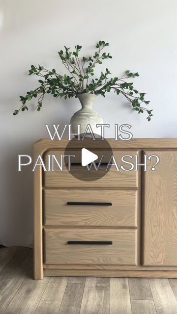 Meesha | Furniture Flips | DIY Home on Instagram: "The process 👇🏾  Paint washing is a great way to update a piece of furniture without painting or staining it. This technique lets you update your pieces while still showcasing the beautiful wood grain.  After removing the finish and sanding the raw wood smooth, mix paint and water (I usually 50/50, but you can change it up depending on how much color you want). Wipe it back, top coat, and you’re done! You can add multiple layers of paint wash and can even layer different colors for extra depth (you can do one layer in a lighter wash then follow up with a darker wash to enhance the grain).  Comment “PAINT” for the paint I used to make this paint wash.  #beforeandafter #furnitureflip #diy #diyfurniture" Paint Wash Furniture, Mix Paint, Maple Furniture, Paint Wash, 70s Furniture, Furniture Flips, Furniture Update, Dark Furniture, Flat Ideas