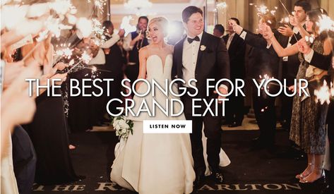 Bride And Groom Exit Song, Exit Songs For Wedding Ceremony, Wedding Ceremony Exit Songs, Grand Exit Wedding, Wedding Exit Songs, Sparkler Exit Wedding, Wedding Ceremony Songs, Inside Weddings, Wedding Send Off