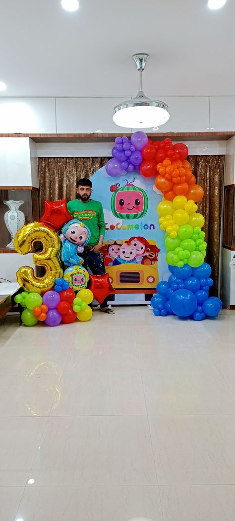 3rd Birthday Cocomelon Theme, Cocomelon Bday Decoration, Cocomelon Room Decor Ideas, 1st Birthday Party Decorations Cocomelon, Cocomelon Halloween Party, Cocomelon Balloon Decor, Coco Melon Theme Birthday Decoration, 2nd Birthday Party Themes Cocomelon, Coco Melon Theme Party Decorations