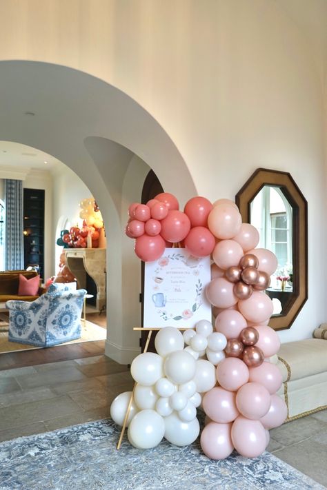 Balloon Arch Tea Party, Tea Party Balloon Garland, Tea Party Balloon Arch, Shower Balloon Arch, Party Balloon Arch, Party Balloon Garland, Pink Balloon Garland, Baby Shower Balloon Arch, Princess Tea Party