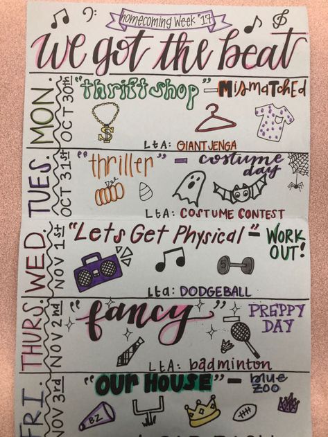 #schooleventdress #school #event #dress Highschool Homecoming Themes, Homecoming Week Themes Days High School, We Got The Beat Spirit Week, We Got The Beat Hoco Theme, Homecoming Themes High School, High School Themes For The Year, High School Themes Spirit Weeks, High School Theme Days, Spirit Themes High Schools