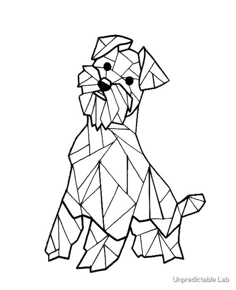 "Geometrical dog I Scottie I Low poly I line art" iPad Case & Skin by Unpredictable Lab | Redbubble Geometric Dog Illustration, Polygon Portrait, Schnauzer Drawing, Geometric Dog, Foundation Paper Piecing, Dog Illustration, Scottish Terrier, Low Poly, Paper Piecing