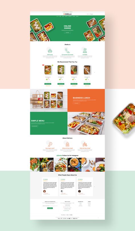 Food Delivery Store Website Design Food Product, Food Landing Page, Website Design Minimalist, Food Delivery Website, Grocery Website, Squarespace Inspiration, Food Website Design, Lunch Delivery, Restaurant Website Templates