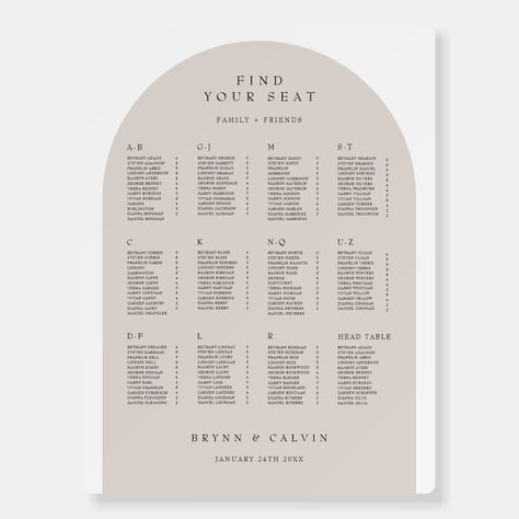 Seating Chart Wedding Zazzle, Seating Chart Wedding Arch, Arch Seating Chart Wedding, Seating Chart Wedding Ideas Elegant, Wedding Guest Seating Chart Display, Seating Chart Wedding Alphabetical, Guest Seating Chart Wedding, Table Assignments Wedding, Creative Seating Chart Wedding