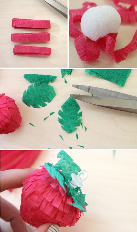 http://www.floracraft.com/products/1864/ Mini Pinatas, Strawberry Decorations, Strawberry Party, Fresh Watermelon, Felt Garland, Library Decor, Holiday Paper, Crochet Design, Warming Up